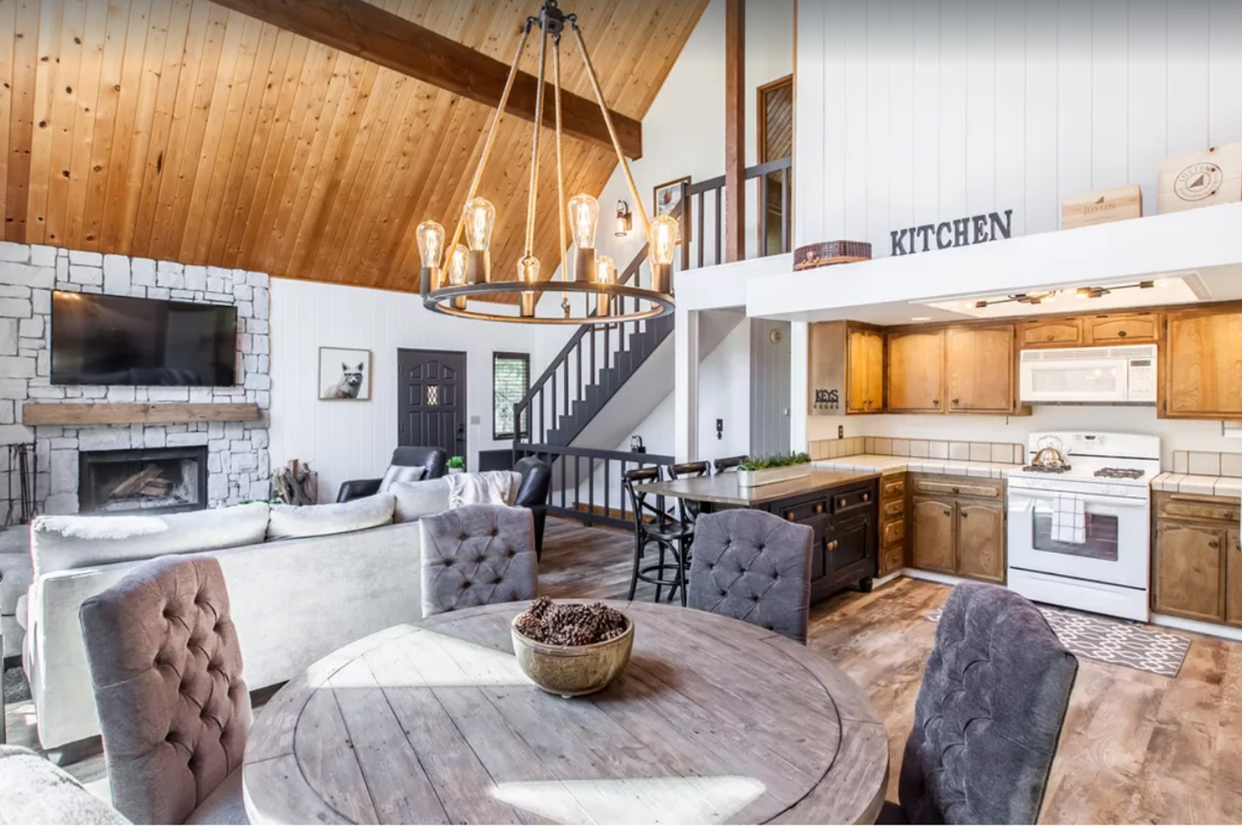 Dining room and kitchen