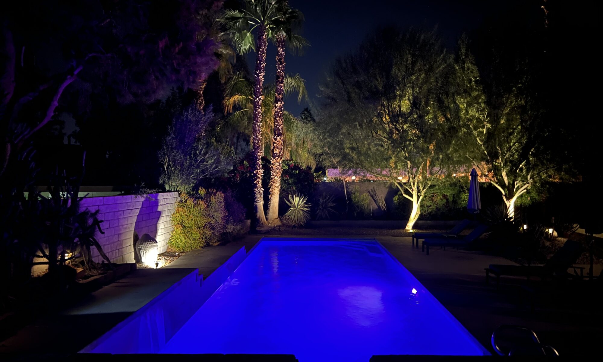 Pool at night